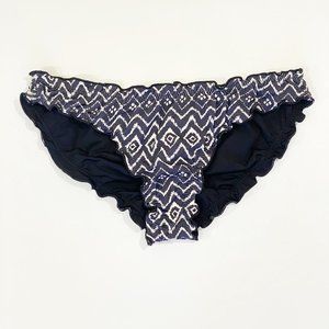 Eberjey black Zen flutter bikini bottom S & L